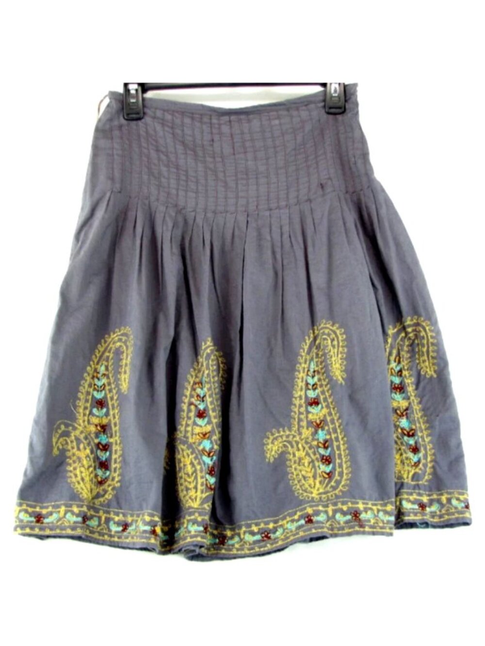 SALE! Floral Flare Gray Midi Knee Skirt
